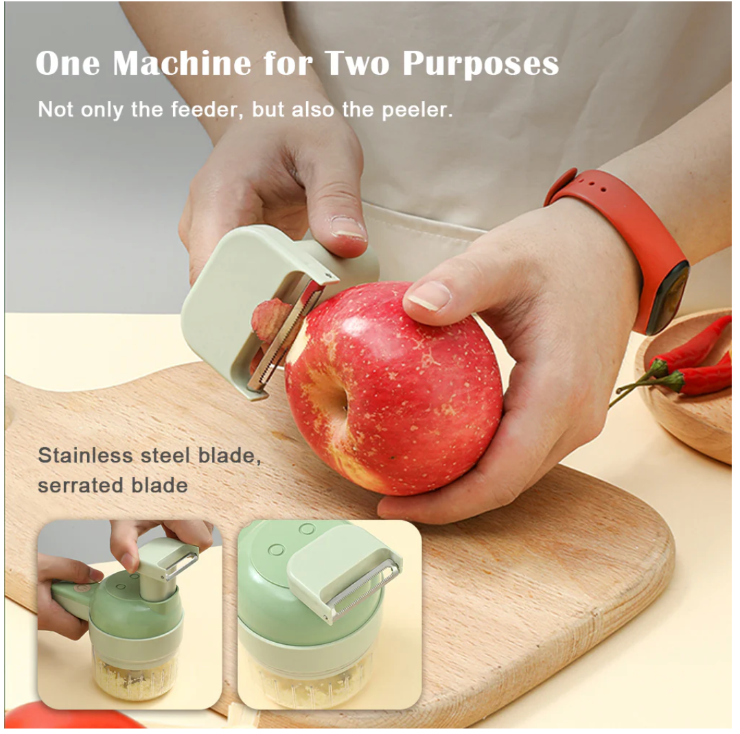 4 in 1 Portable Electric Vegetable Cutter Set