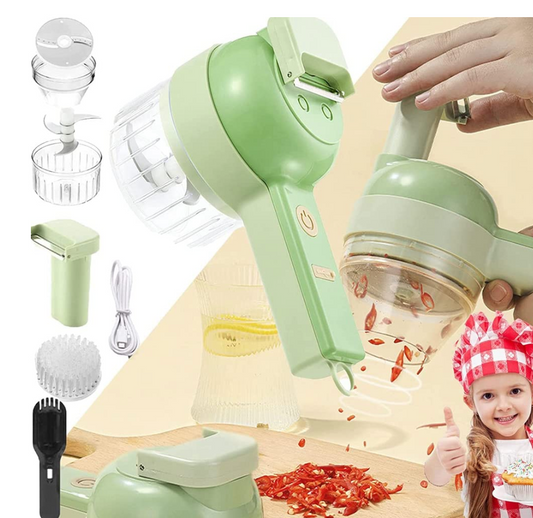 4 in 1 Portable Electric Vegetable Cutter Set