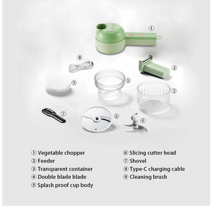 4 in 1 Portable Electric Vegetable Cutter Set
