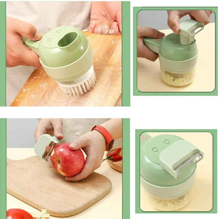 4 in 1 Portable Electric Vegetable Cutter Set