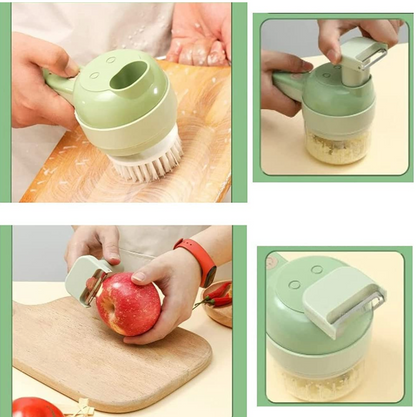 4 in 1 Portable Electric Vegetable Cutter Set